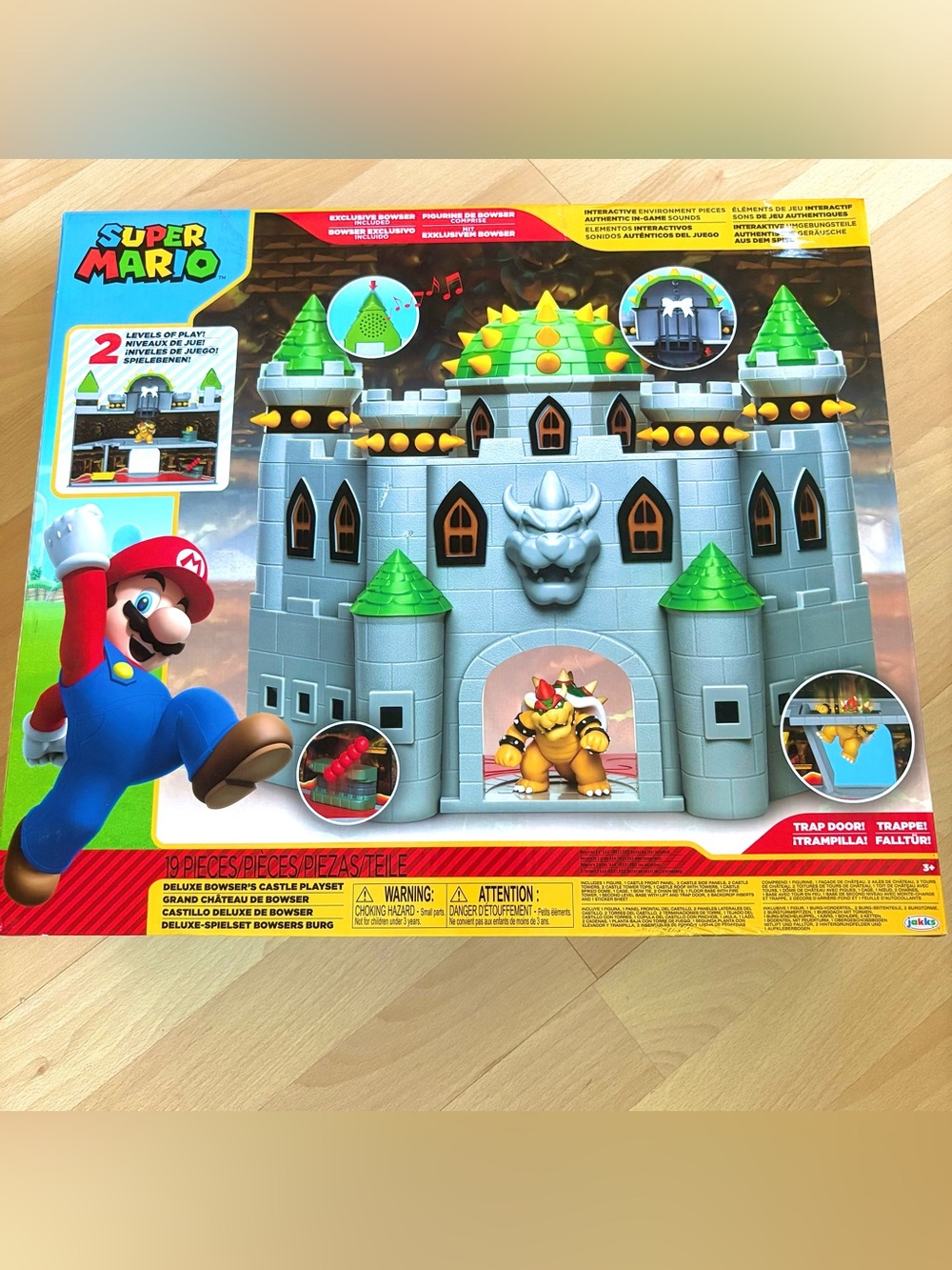 Deluxe Bowser’s Castle Playset Super Mario Brothers Nintendo & Jakks Pacific NEW